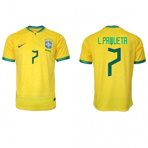 Brazílie Lucas Paqueta #7 Domácí Dres MS 2022 Krátký Rukáv